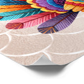 Thanksgiving Bright Feathers Turkije Poster (Hoek)