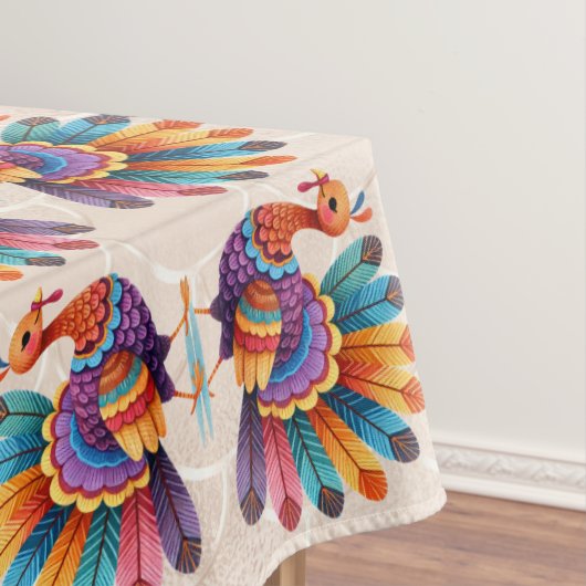 Thanksgiving Bright Feathers Turkije tafelkleed (Voorbeeld)