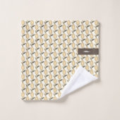 Thanksgiving Browns Floral Nom personnalisé (Gant de toilette)