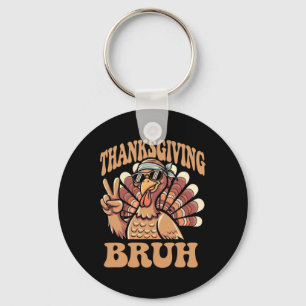 Thanksgiving Bruh Funny Turkije Herfst Boys Sleutelhanger