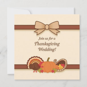 Thanksgiving bruiloft kaart