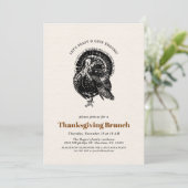 Thanksgiving Brunch |  Turkije Kaart (Staand voorkant)