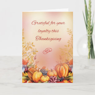 Thanksgiving Business Customer Appreciation Kaart