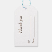 Thanksgiving Cadeaubehuizing Kaart met Herfst Wrea Cadeaulabel (Achterkant)