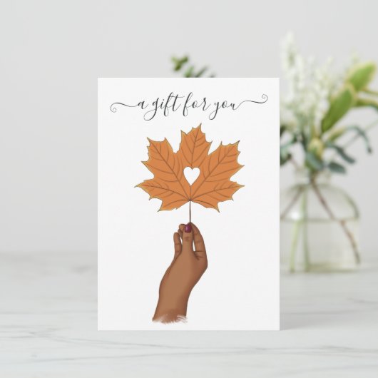 Thanksgiving Cadeaubon (Staand voorkant)