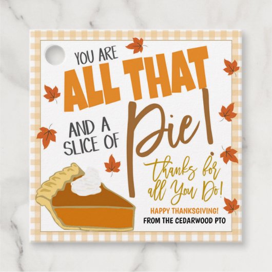 Thanksgiving CadeauLabels Bedankjes Labels (Voorkant)