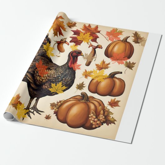 Thanksgiving cadeaupapier (Uitgerold)