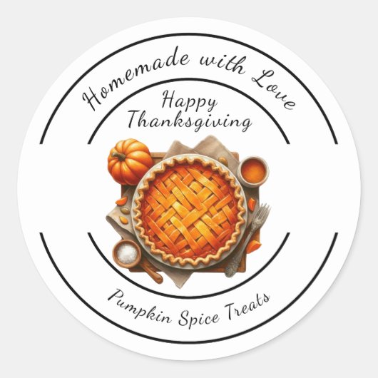 Thanksgiving Canada | Pompoentaart Delight  Ronde Sticker (Voorkant)