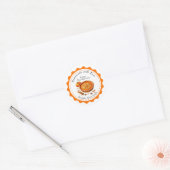 Thanksgiving Canada | Pompoentaart Genot  Ronde Sticker (Envelop)