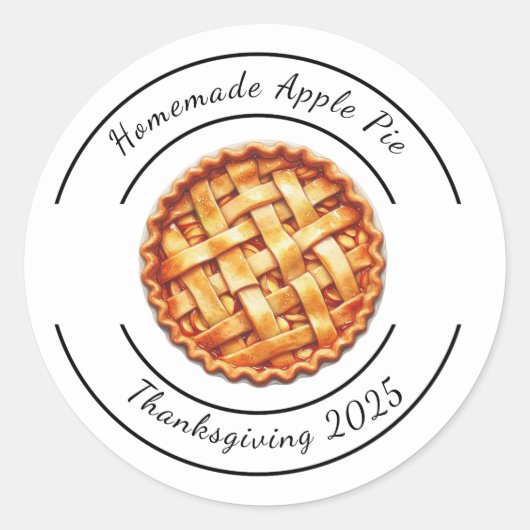 Thanksgiving Canada | Pompoentaart Genot Ronde Sticker (Voorkant)