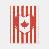 Thanksgiving Canada – Rode hart en strepen Fleece Deken (Voorkant)