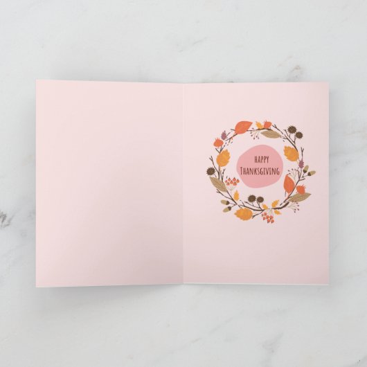 Thanksgiving Card - Funny brengt pompoentaart mee Kaart (Binnen)