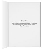 Thanksgiving Carte de remerciements pour maman et  (Intérieur (Droit))