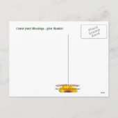 THANKSGIVING ~ Carte postale # 2 (Dos)