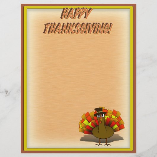 Thanksgiving Cartoon Turkije Pilgrim Flyer (Voorkant)