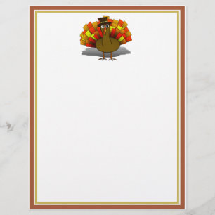 Thanksgiving Cartoon Turkije Pilgrim Flyer