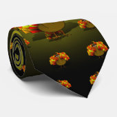 Thanksgiving Cartoon Turkije Pilgrim Stropdas (Opgerold)