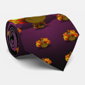 Thanksgiving Cartoon Turkije Pilgrim Stropdas (Opgerold)