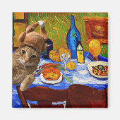 Thanksgiving Cat Magneet (Voorkant)