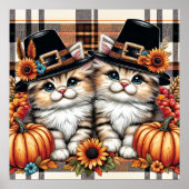 Thanksgiving Cats Poster (Voorkant)