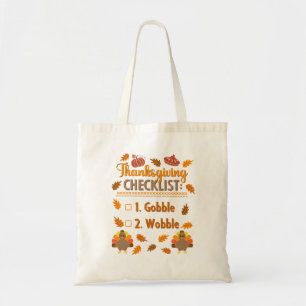 Thanksgiving checklist obble Ugly Sweater Tote Bag