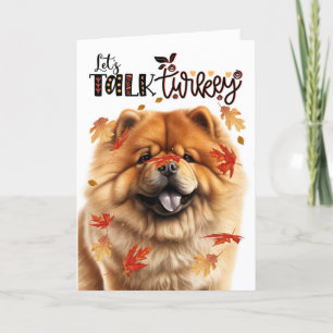 Thanksgiving Chow Dog Lets Talk Turkije Feestdagen Kaart
