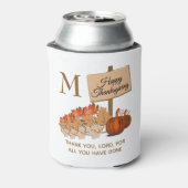THANKSGIVING Christelijk monogram Blikjeskoeler (Blikje Achterkant)