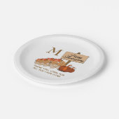 THANKSGIVING Christelijk monogram Papieren Bordje (Gekanteld)