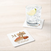 THANKSGIVING Christelijk monogram Vierkante Kartonnen Onderzetter (Insitu)