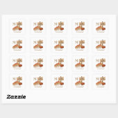 THANKSGIVING Christelijk monogram Vierkante Sticker (Vel)