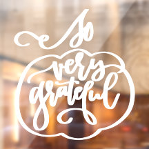 Thanksgiving Citaat en Pumpkin Venster Decaal