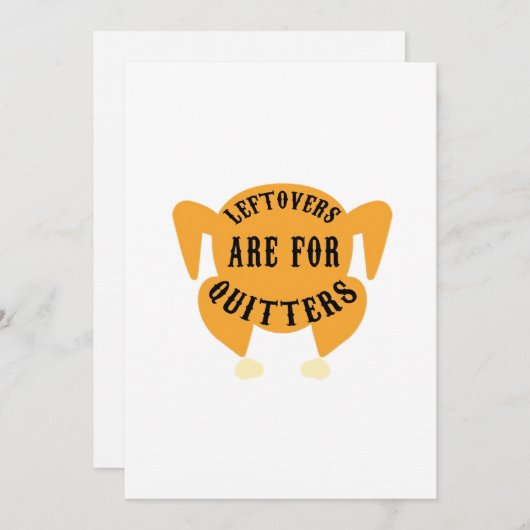 Thanksgiving Citaat Essentieel - Resterende Voedse Feestdagenkaart (Voorkant / Achterkant)