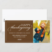 THANKSGIVING CLASSIQUE | Carte photo de chute (Devant / Derrière)