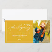 THANKSGIVING CLASSIQUE | Carte photo de chute (Devant / Derrière)