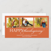 THANKSGIVING COLLAGE | CARTE PHOTO de vacances (Devant / Derrière)
