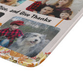 Thanksgiving Collage Foto met aangepaste tekst Snijplank (Hoek)