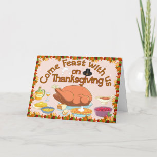 Thanksgiving Come Fête avec nous Carte