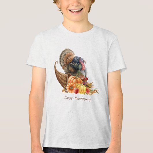 Thanksgiving Cornucopia Boys T-shirt (Voorkant)
