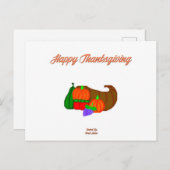 Thanksgiving Cornucopia Briefkaart (Voorkant / Achterkant)