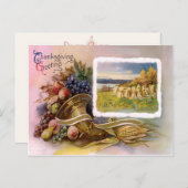 Thanksgiving Cornucopia Briefkaart (Voorkant / Achterkant)