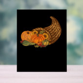 Thanksgiving Cornucopia Classic T-shirt Acryl Bord (Neutraal)