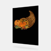 Thanksgiving Cornucopia Classic T-shirt Acryl Bord (Hoek)