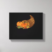 Thanksgiving Cornucopia Classic T-shirt Canvas Afdruk (Voorkant)