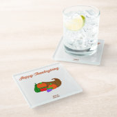 Thanksgiving Cornucopia Glass Onderzetter (Schuin)