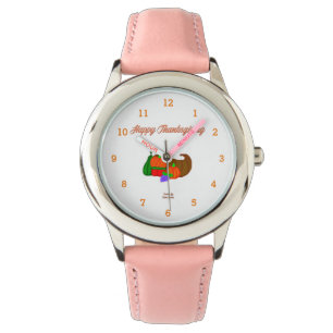 Thanksgiving Cornucopia Kinder roestvrijstalen hor Horloge