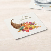 Thanksgiving Cornucopia Papier Onderzetter (Schuin)
