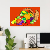 Thanksgiving Cornucopia! Poster (Thuiskantoor)