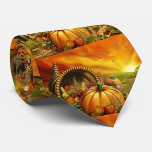 Thanksgiving cornucopia pumpkin stropdas