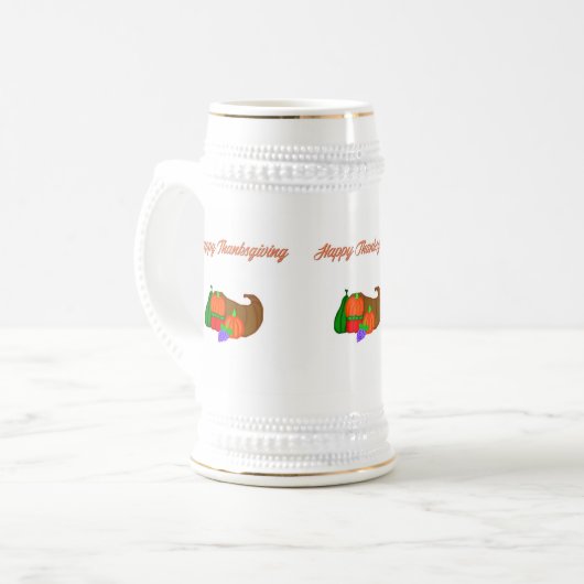 Thanksgiving Cornucopia Stein Mug (Devant gauche)