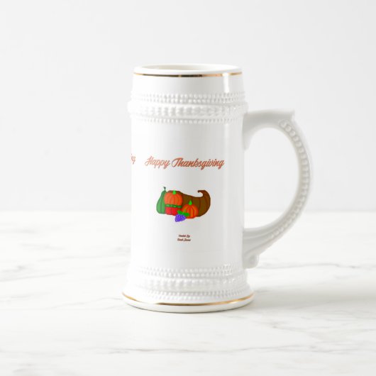 Thanksgiving Cornucopia Stein Mug (Droite)